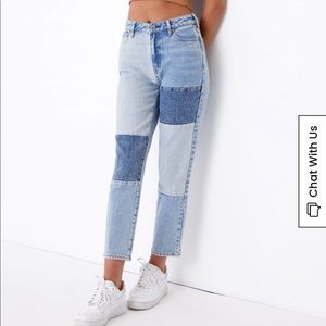 PacSun Patch On Blue Mom Jeans